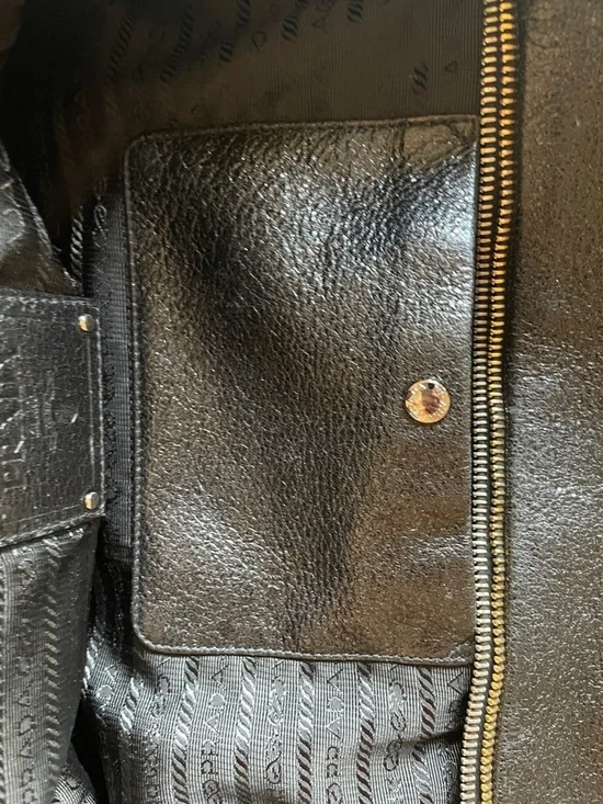Prada Black Shiny Leather Tote - Picture 11 of 16